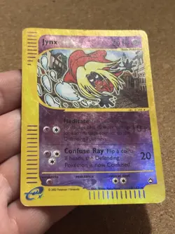 Jynx 18/147 Holo Reverse Rare Aquapolis Card Pokemon English Poor Played Damaged - Image 2
