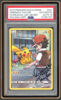 Pokemon Card - PSA Authentic Auto 10 Pikachu 241/236 - Veronica Taylor Signed - Image 1