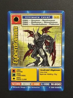 Digimon Cyberdramon ST-83 RARE Swedish McDonald’s Promo Card English 2000 - Image 1