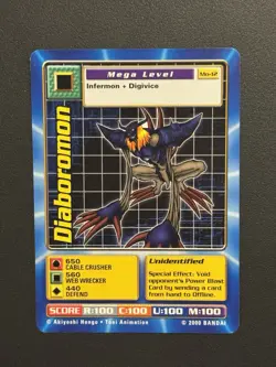 Diaboromon Mo-12 Digimon Movie Promo Card 2000 - Image 1