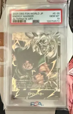 PSA 10 Fusion World Broly Energy Marker Parallel Dragon Ball Card Japanese - Image 1