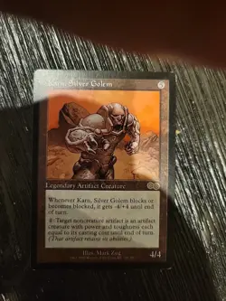 Magic the Gathering Karn, Silver Golem #298/350 Urza's Saga Vintage 1998 - Image 1