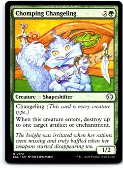 Chomping Changeling 172 Uncommon Lorwyn Eclipsed Magic: The Gathering Near Mint - Image 1