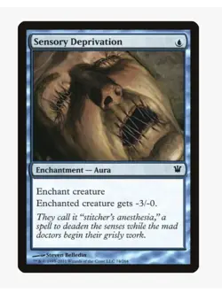 MTG Sensory Deprivation #74 Innistrad (ISD) Card With Protective Sleeve - Image 1