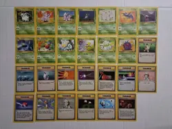 Base Set Base #2 Jungle Fossil Set VTG 67 Pokemon Cards Lot Mp - Image 2