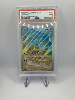 Pokemon TCG Squirtle 170/165 Illustration Rare Holo SV 151 EN 2023 PSA 9 - Image 1