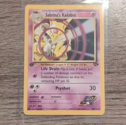 Pokemon Sabrina's Kadabra 1st Edition Gym Challenge 58/132 Uncommon 70HP English - Image 1
