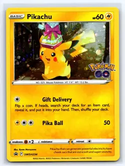 Pikachu SWSH234 Holo Promo Sword & Shield Promo Pokemon Holo Near Mint - Image 1