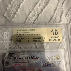 Rayquaza VMAX 218/203 Evolving Skies Alt Art Holo Secret Rare BGS 10 - Image 2