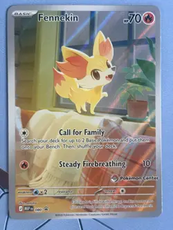 Pokemon Fennekin Promo Holo 080 Pokemon Center 2026 English HP 70 - Image 1