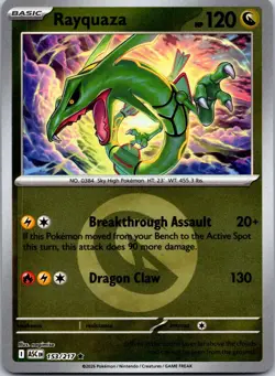 Rayquaza (Energy Symbol Pattern) 153/217 Ascended Heroes Pokemon Reverse Holo NM - Image 1