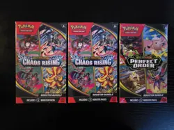 2 Chaos Rising And 1 Perfect Order Booster Bundles (Lot Of 3) Pokemon TCG - Image 1