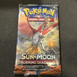 Pokemon "Burning Shadows" 10-Card Sealed Booster Pack (Ho-Oh) X1 - Image 1