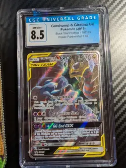 Pokemon Sun & Moon Garchomp Giratina GX #SM193 Tag Team Black Star Promo CGC 8.5 - Image 1