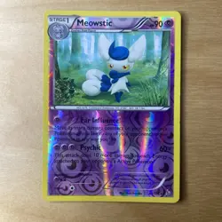 Meowstic 43/106 Reverse Holo - FlashFire 2014 XY Pokemon - Image 1