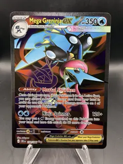 Mega Greninja ex 100/086 Ultra Rare ME04: Chaos Rising Pokemon - Image 1