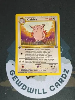 Pokemon TCG 1st Edition Clefable 17/64 Jungle WOTC 1999, Non Holo Rare, NM/LP - Image 1