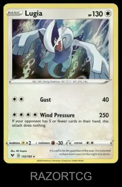 LUGIA 132/185 HOLO R VIVID VOLTAGE POKEMON NM/M - Image 1