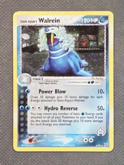 Team Aqua's Walrein 6/95 Holo Rare EX Team Magma vs Team Aqua Pokemon 2004 - Image 1