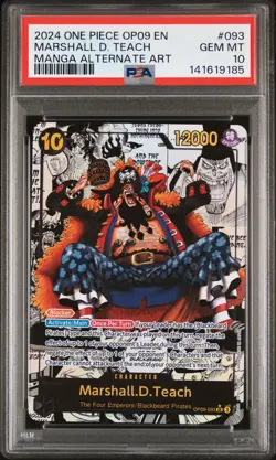2024 ONE PIECE OP09-EMPERORS IN THE NEW WORLD #093 MARSHALL D. TEACH PSA 10 - Image 1