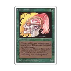 WOTC MtG Unlimited Llanowar Elves (C) EX - Image 1