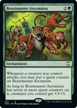MTG English Beastmaster Ascension NM Normal Commander: Streets of New Capenna - Image 1