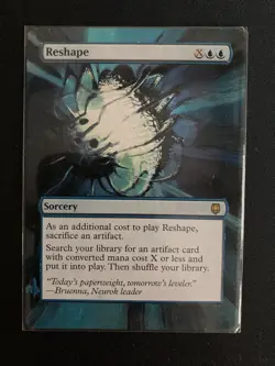 Reshape (Darksteel MTG) ALTERED with extended art, hand painted! - Image 1