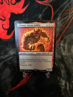 MTG magic cards 1x Ultimate Green Goblin marvel play promo Unique & Misc Promos - Image 1