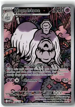Houndstone 145/132 Illustration Rare Mega Evolution Pokemon Holo NM/M - Image 1
