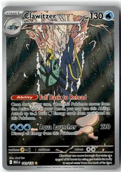 Clawitzer 141/132 Illustration Rare Mega Evolution Pokemon Holo NM/M - Image 1