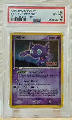 2007 Pokemon EX Power Keepers Sableye-Reverse Foil #22 NM-MT 8 *NEWLY GRADED* - Image 3