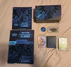 Pokemon Phantasmal Flames ETB Sleeves, Guide, Coin, Dice, Box, Promo - NO PACKS - Image 2