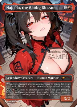 MTG - Najeela, the Blade-Blossom - Fanart Borderless Style - EDH / Playtest - Image 1
