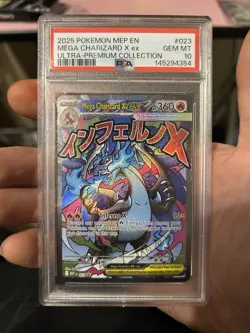 Pokemon Mega Charizard X ex 023 Me: Mega Evolution Promo Holo PSA 10 EN 2025 - Image 1