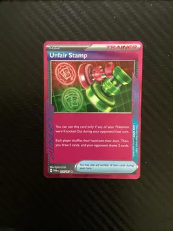 Unfair Stamp 165/167 Sv06: Twilight Masquerade Holo Ace Spec Pokemon NM - Image 1