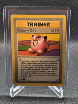 Pokemon Base Set 1st Edition Rare Clefairy Doll LP - Image 3