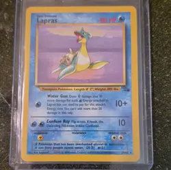 Pokemon TCG Lapras 25/62 Fossil Rare Regular Unlimited 1999 WotC - Image 1