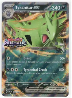 Tyranitar ex 064/131 Holo Double Rare Prismatic Evolutions Pokemon TCG Near Mint - Image 1