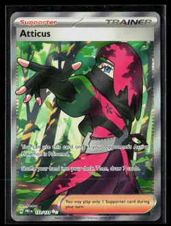 Atticus 133/131 Ultra Rare Trainer Holo Prismatic Evolutions Pokemon NM - Image 1