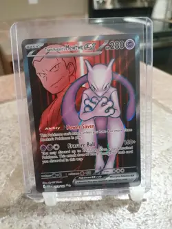 Pokemon Team Rocket's Mewtwo EX 213/182 Full Art (LP/NM) (Only 4 JRVISIONS13 ) - Image 1