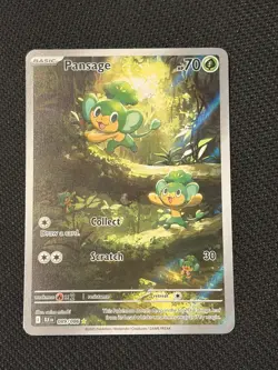 Pokemon TCG Black Bolt 089/086 Pansage Illustration Rare English - NM - Image 1
