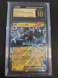 CGC 10 pristine Luxray ex Pokemon S&V Twilight Masquerade Holo #068 - Image 1