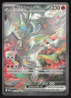 Reshiram ex 166/086 Holo Special Illustration Rare White Flare Pokemon Near Mint - Image 1