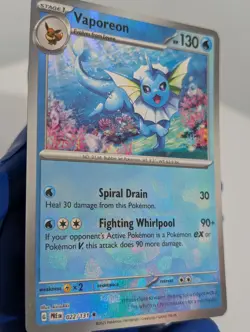 Vaporeon 022/131 - Master Ball Pattern Holo Rare - Sv: Prismatic Evolutions NM/M - Image 3