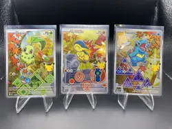 Pokemon TCG Totodile Cyndaquil Chikorita First Partner Illustration Series 2 - Image 1