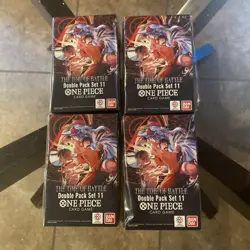 ✅ONE PIECE OP-16 TIME OF BATTLE LOT 4 DOUBLE PACK SET 11 BOXES - Image 1