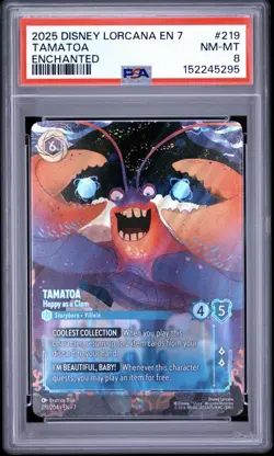 Tamatoa 219 2025 Disney Lorcana En 7-Archazia'S Island PSA 8 Lorcana Card - Image 1