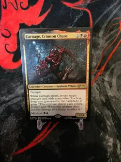MTG magic cards 1x Carnage, Crimson Chaos marvel play promo Unique & Misc Promo - Image 1