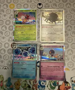 Pokemon TCG Stellar Crown Stamped Holo 4-Card Lot (Complete Set) - Image 1