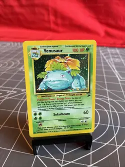 Vintage 2000 Pokemon Base Set 2 Venusaur 18/130 Holo Card - Image 1